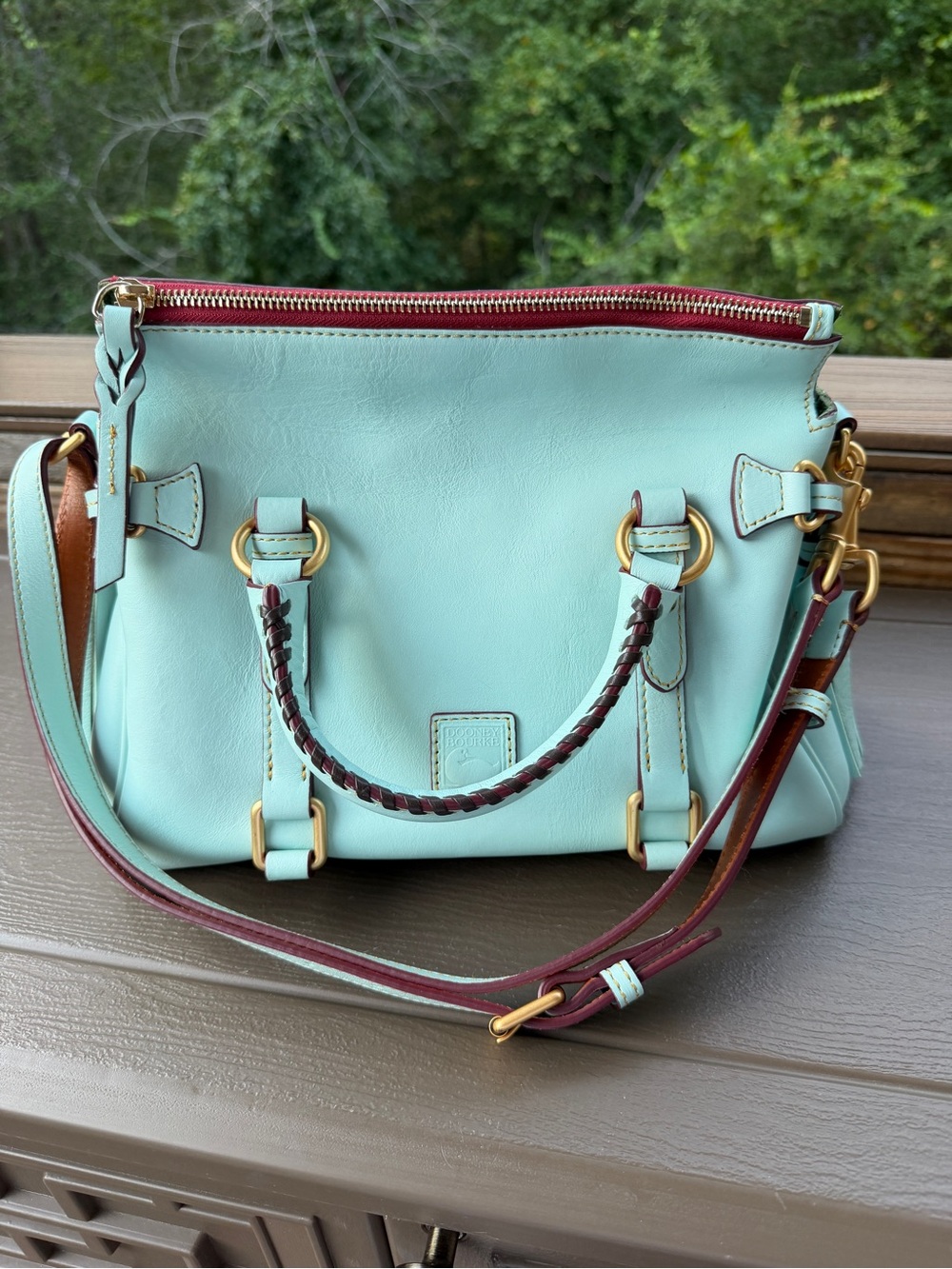 Dooney and Bourke Florentine Leather Satchel light Blue
